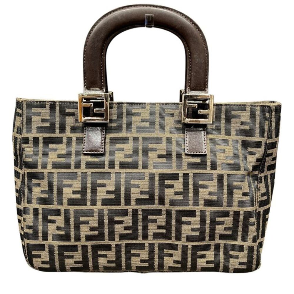 Fendi Nylon Leather Handbag